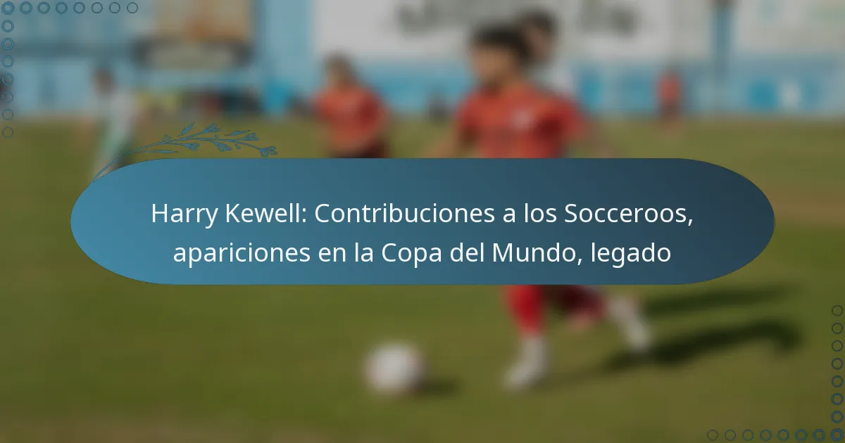 Read more about the article Harry Kewell: Contribuciones a los Socceroos, apariciones en la Copa del Mundo, legado